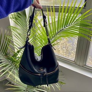 Dooney & Bourke black leather shoulder bag